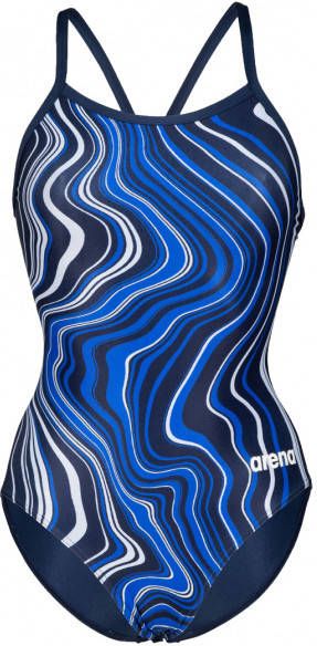 Arena Women's Lightdrop Back Marbled Badpak blauw