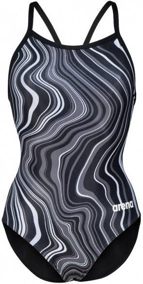 Arena Women's Lightdrop Back Marbled Badpak blauw/grijs