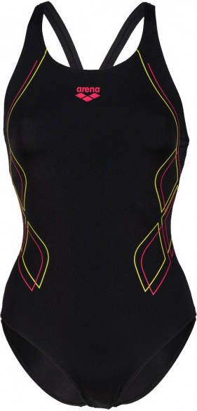 Arena Women's V Back Graphic Maxlife Eco Badpak zwart