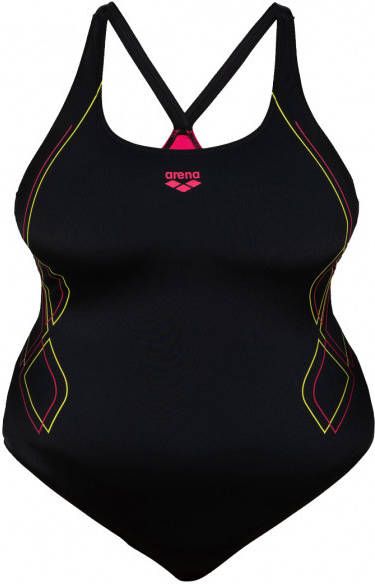 Arena Women's V Back Graphic Plus Badpak 50, zwart