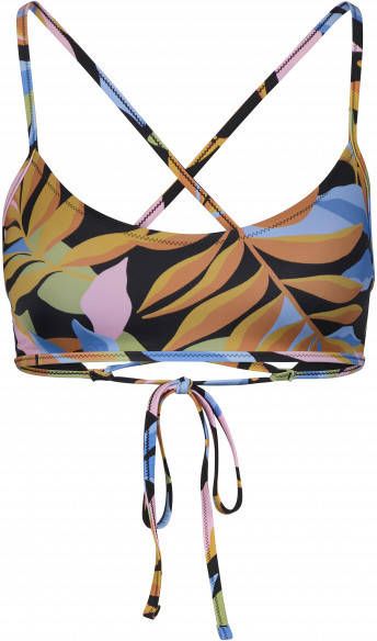 Billabong Women's A Div Lace Up Trilet Bikinitop, bruin/zwart/grijs