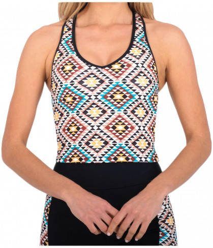 hurley Women's Mosaic Geo Tankini Bikinitop, meerkleurig