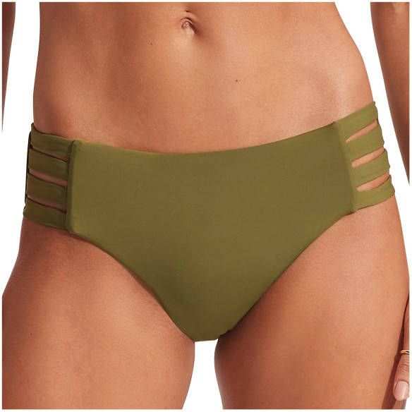 Seafolly Women's Collective Multi Strap Hipster Pant Bikinibroekje olijfgroen