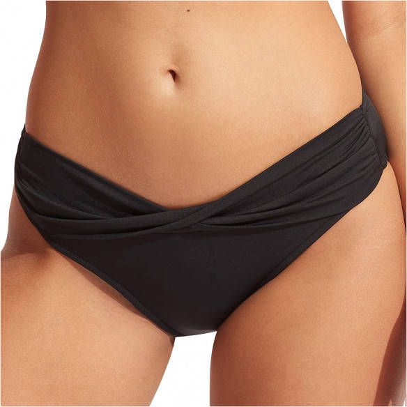 Seafolly Women's Collective Twist Band Hipster Bikinibroekje zwart