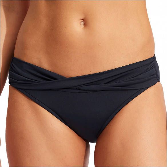 Seafolly Women's Collective Twist Band Hipster Bikinibroekje blauw