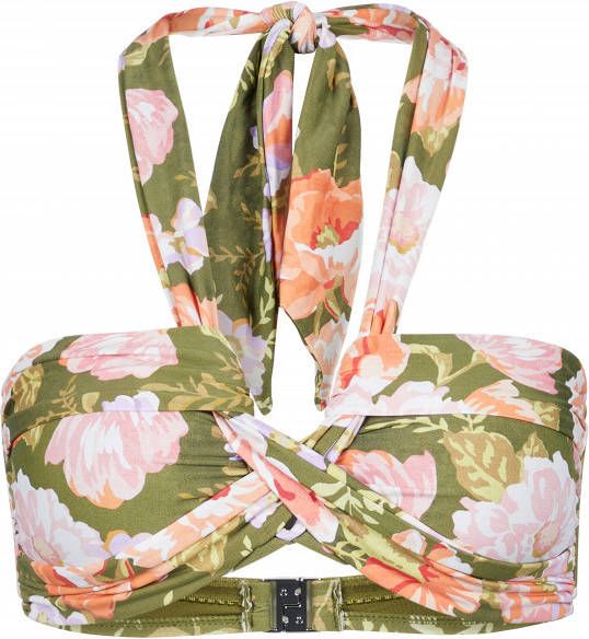 Seafolly Women's Paradise Garden Halter Bandeau Bikinitop meerkleurig