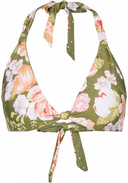 Seafolly Women's Paradise Garden Knot Front Halter Bra Bikinitop meerkleurig