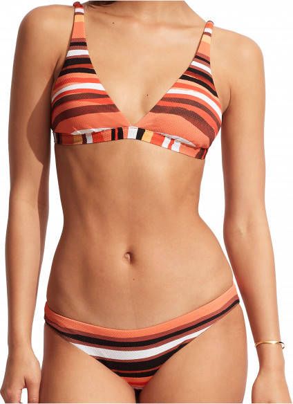Seafolly Women's Sun Stripe Longline Tri Bikinitop meerkleurig