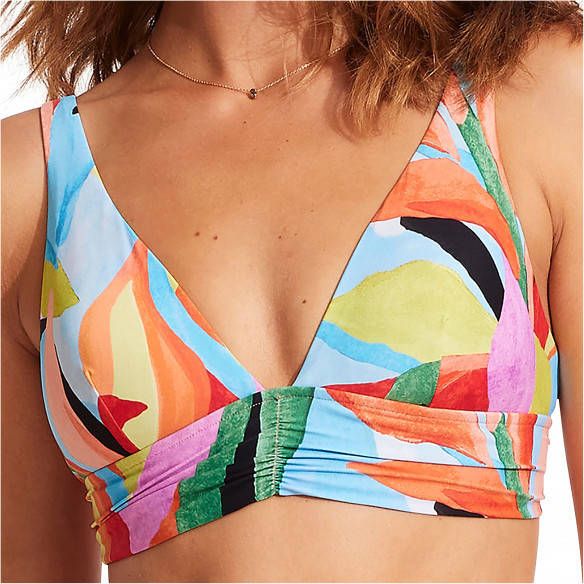 Seafolly Women's Tropfest Longline Tri Bikinitop meerkleurig