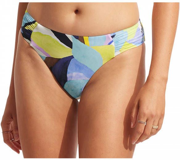 Seafolly Women's Tropfest Ruched Side Retro Pant Bikinibroekje meerkleurig