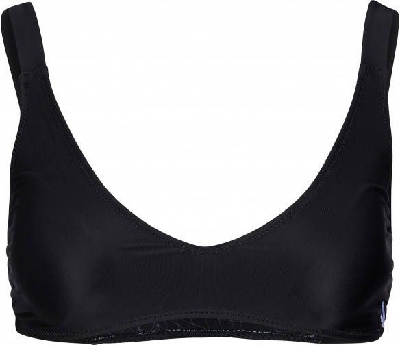 Volcom Women's Simply Solid Vneck Bikinitop, bruin/zwart