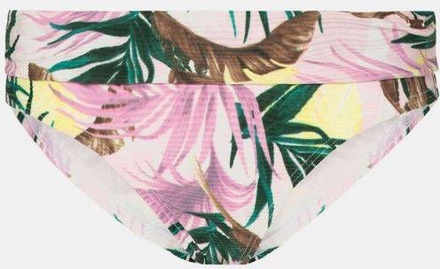 Protest omslag bikinibroekje Guitar met bladprint lichtroze/groen