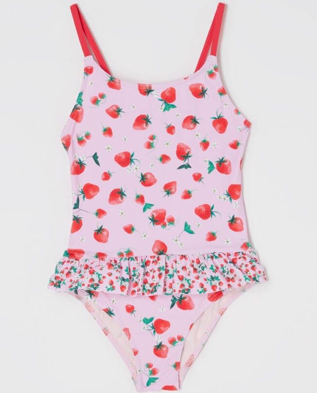 banana moon Leafy strawberry badpak met volant