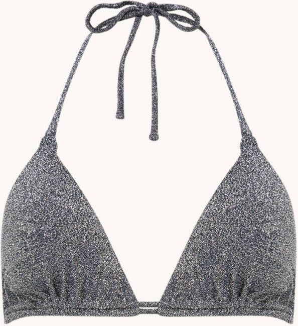 Beachlife Sea Glitter triangel bikinitop met uitneembare vulling en lurex