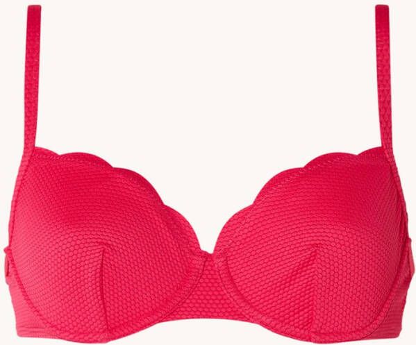 Hunkemö, ller Scallop bikinitop met beugel en structuur
