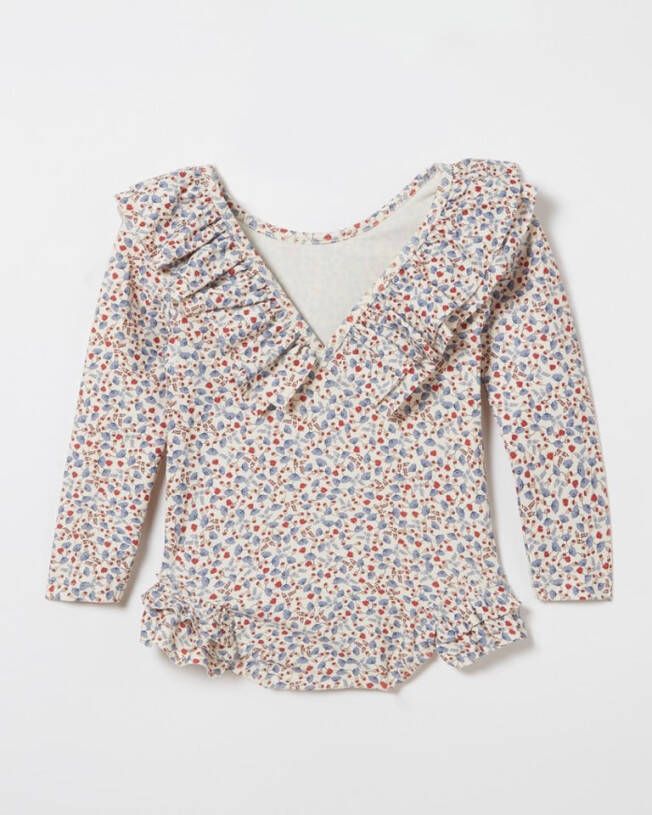 Konges Sl&#xF8, jd Mimi badpak met lange mouwen en volant