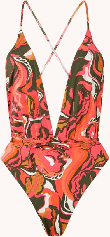 Maaji Safari reversible badpak zonder beugel met print