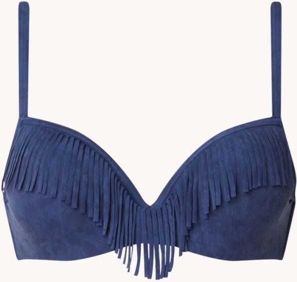 Marlies Dekkers alabama swing push up bikini top | wired padded deep blue waves