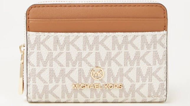 Michael Kors Jet Set portemonnee met leren details