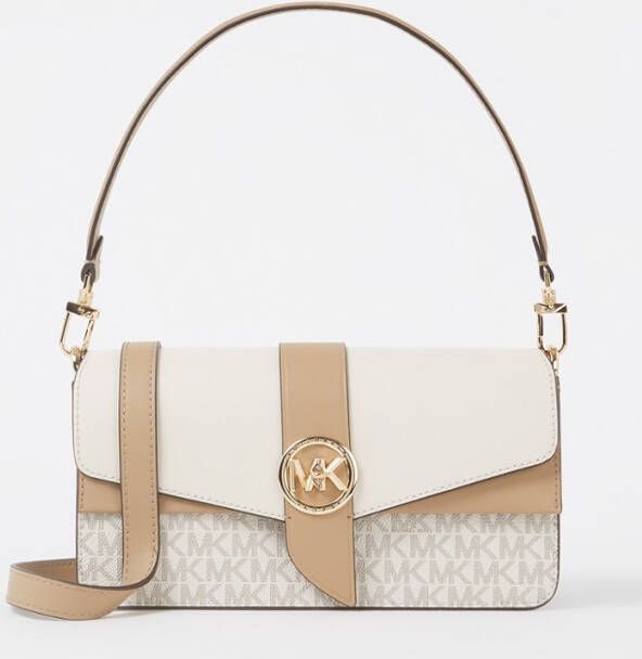 Michael Kors Greenwich schoudertas vanille multi