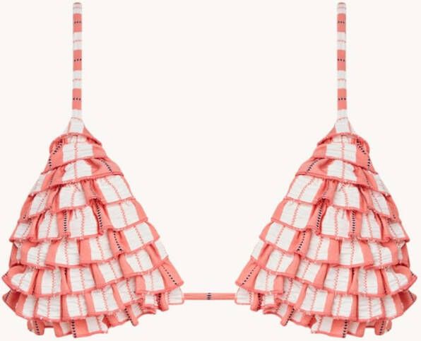 Seafolly Cabana triangel bikinitop met uitneembare vulling en ruches