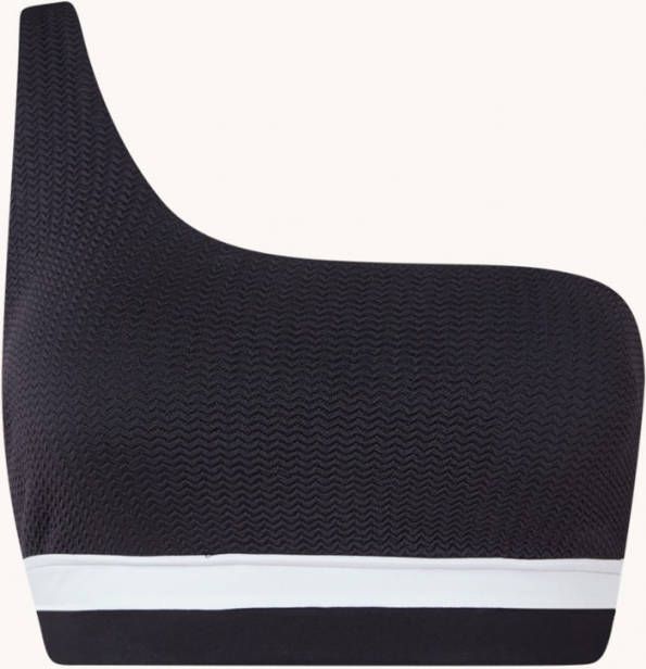 Seafolly Slice of Splice one shoulder bikinitop met uitneembare vulling