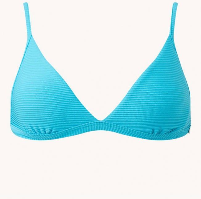 Seafolly triangel bikinitop met rib structuur turquoise