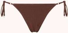 Seafolly Sea Dive brazilian bikinislip met structuur en gestrikt detail