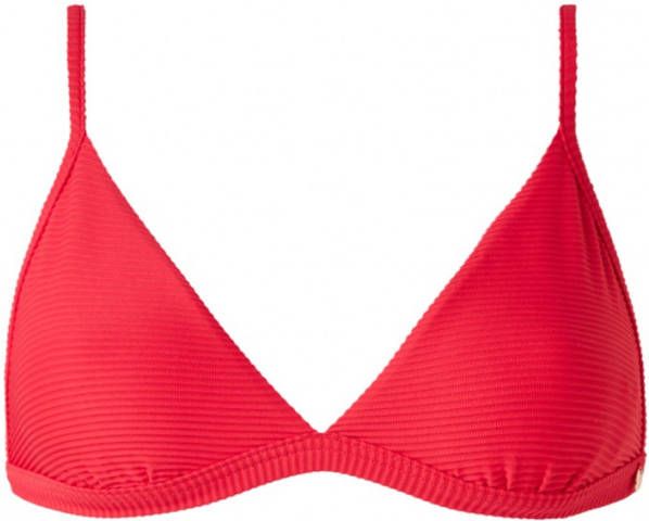 Seafolly triangel bikinitop met rib structuur rood