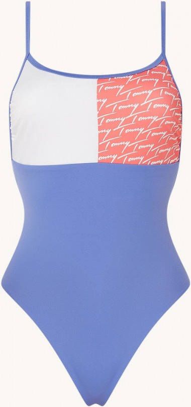Tommy Hilfiger Badpak met colourblocking en logoprint