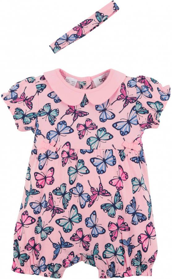 bonprix Baby playsuit met korte mouwen en hoofdband(2 dlg. set)van biologisch katoen