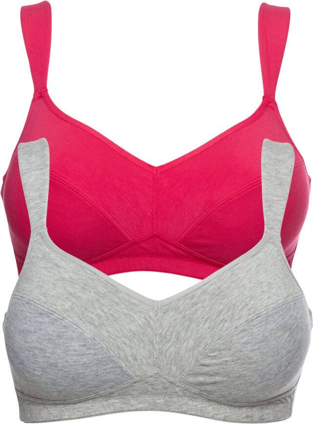 bonprix Bh zonder beugels(set van 2)met biologisch katoen