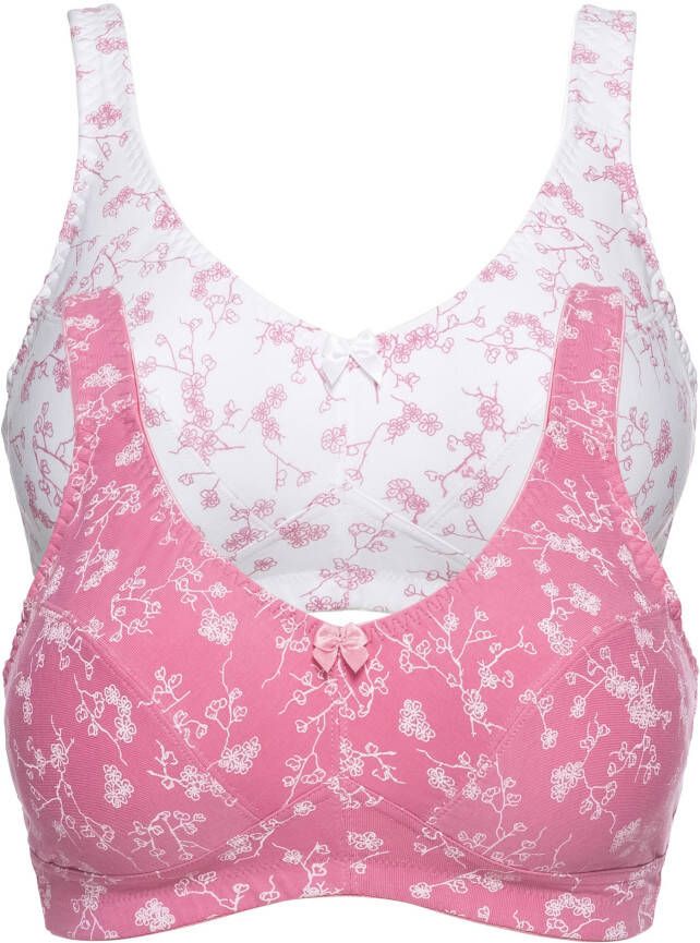 bonprix Bh zonder beugels (set van 2) met biologisch katoen