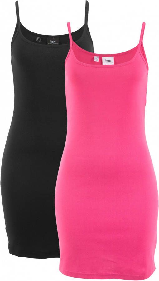 bpc bonprix collection Jurk (set van 2), donkerpink+zwart