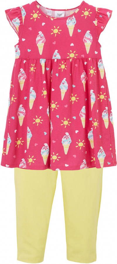 bonprix Meisjes jurk en legging(2 dlg. set)met biologisch katoen