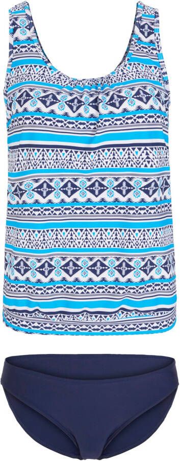 bpc bonprix collection Oversized tankini (2-dlg. set), donkerblauw/turkoois/grijs