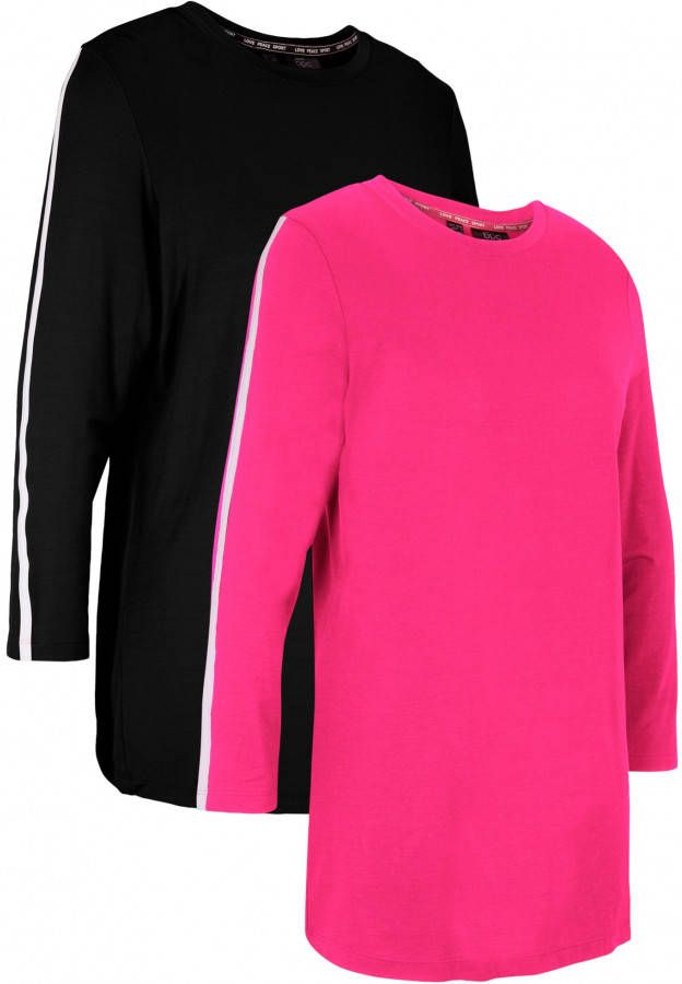 bonprix Sportshirt met TENCEL™ lyocell(set van 2)7/8 mouw