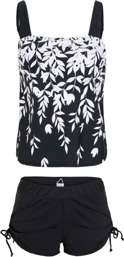bpc bonprix collection Tankini (2-dlg. set), wit/zwart gebloemd