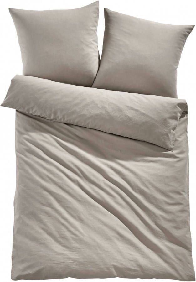 bpc living bonprix collection Dekbedovertrek linnen, taupe, 50% linnen, 50% katoen