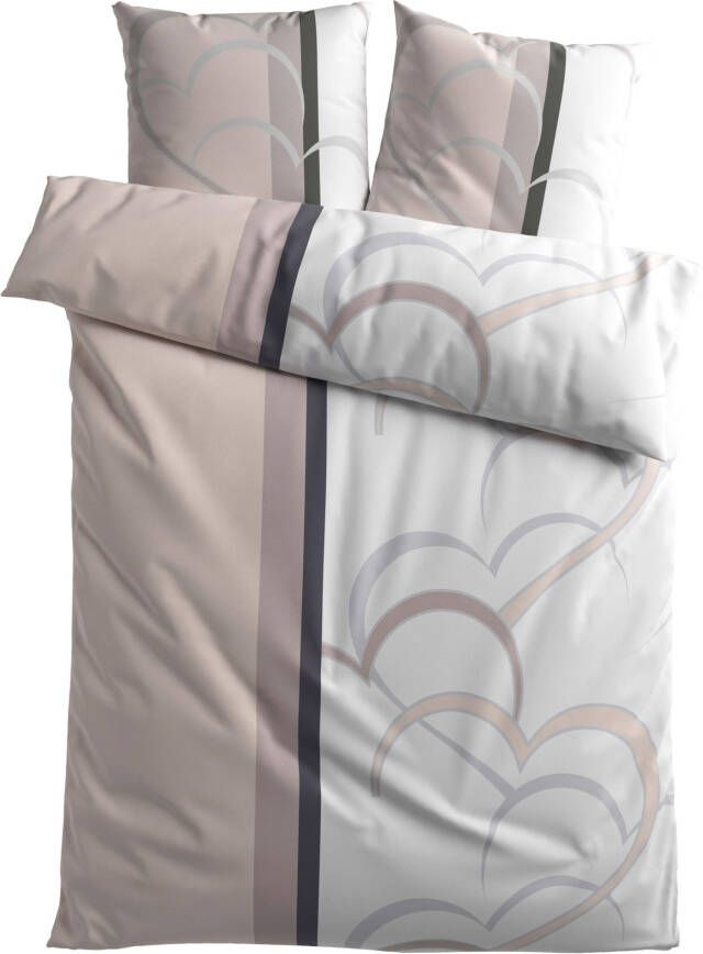 bpc living bonprix collection Dekbedovertrek met harten, taupe, 100% polyester