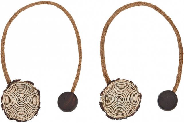 bonprix Embrasse in houten look(set van 2 )