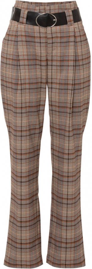 bonprix Geruite pantalon met riem(2 dlg. set )