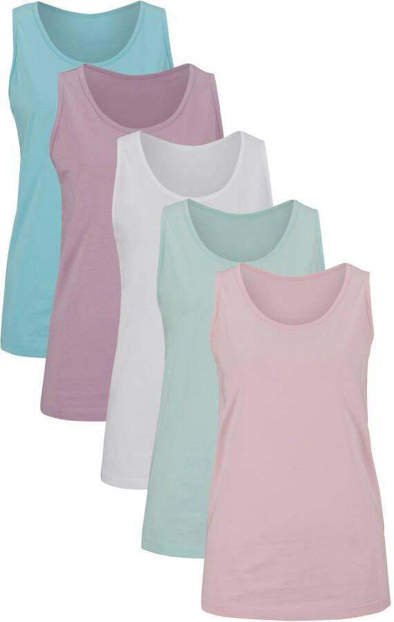 bonprix Katoenen longtop(set van 5 )