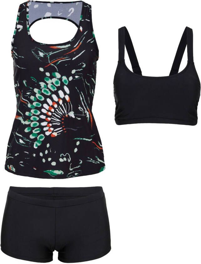 bonprix Sneldrogende tankini en top(3 dlg. set )
