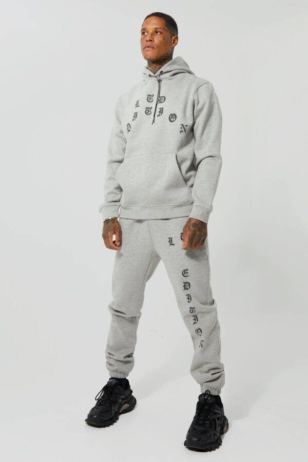 boohoo Dik Ltd Trainingspak Met Capuchon, Grey