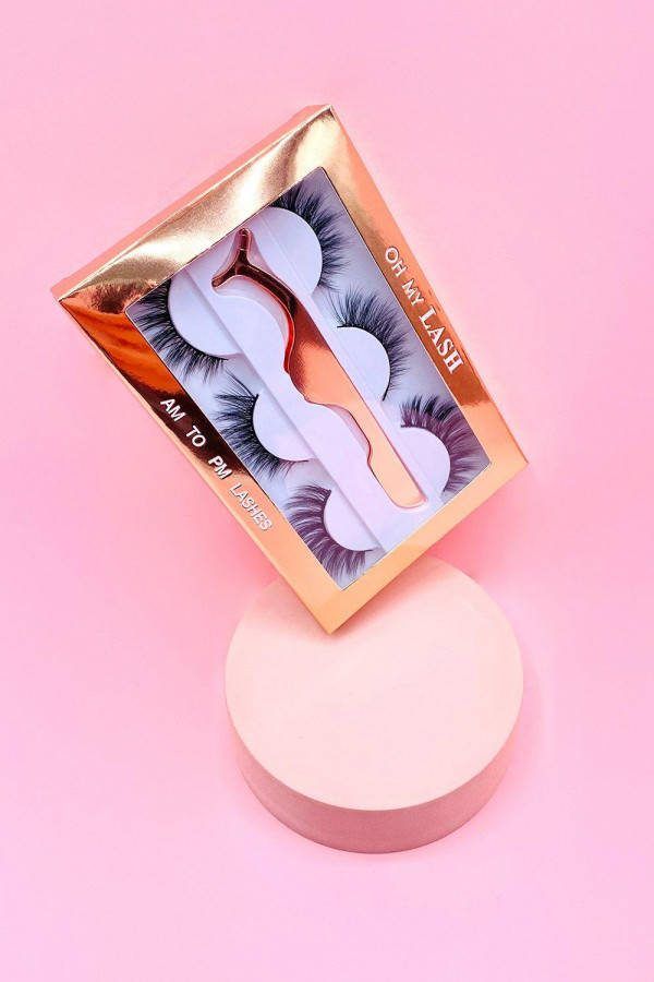 boohoo Oh My Lash Am To Pm Lash Set, Rose Gold