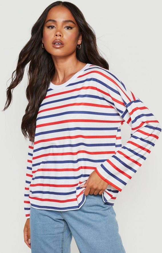 boohoo Petite Gestreept T Shirt, Multi