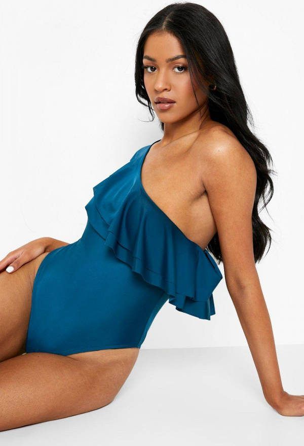 boohoo Tall Badpak Met Franjes, Navy