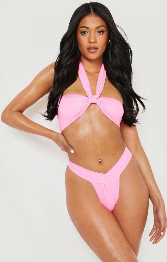 boohoo Tall Neon Bikini Broekje, Neon Pink