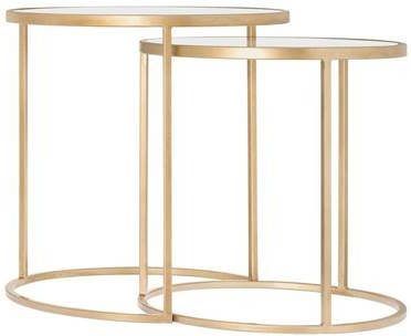 Riverdale Bijzettafel set Amaro goud 50cm Goud